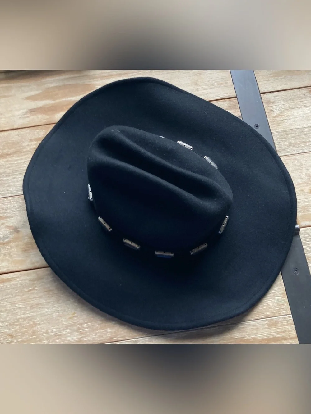 NWT 12th Tribe McGraw True Black Onyx & Wool Cowboy Hat Western OS 55cm